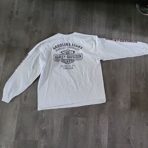 Mens White Harley Davidson Long Sleeve